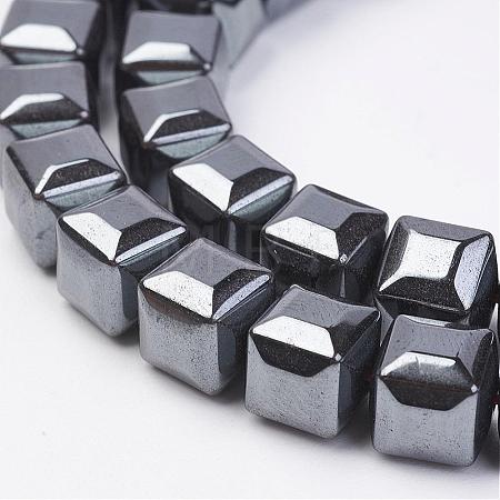 Non-magnetic Synthetic Hematite Beads Strands G-F396-34-8x8mm-1