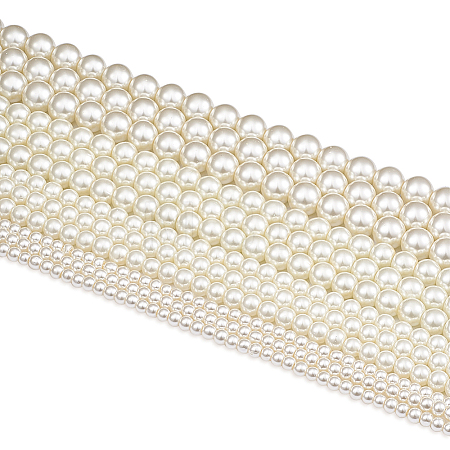 Glass Pearl Beads Strands Sets HY-TA0001-B-02-1