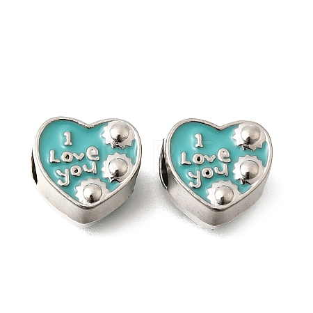 Alloy Enamel European Beads MPDL-F020-07P-1