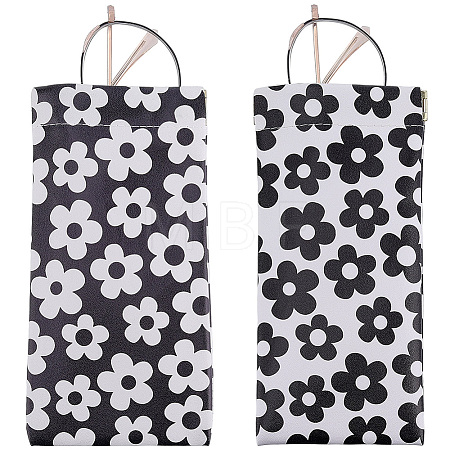 2Pcs 2 Colors PU Leather Eyeglass Cases ABAG-CN0001-83-1