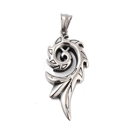Retro 304 Stainless Steel Big Pendants STAS-I205-27AS-1