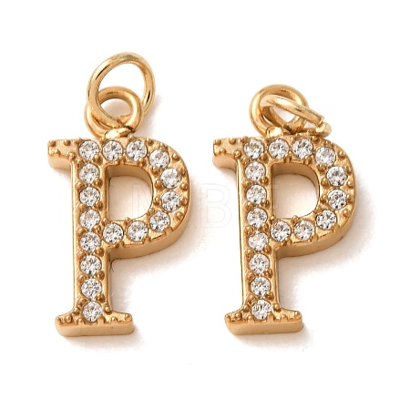 304 Stainless Steel with Crystal Rhinestone Charms RB-CBA5270-11G-P-1