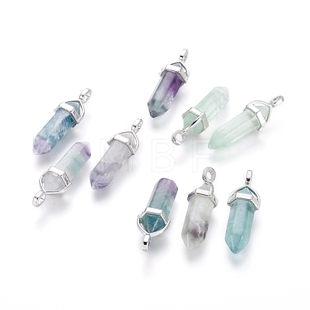 Natural Fluorite Double Terminated Pointed Pendants G-F295-05I-1