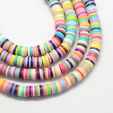 Handmade Polymer Clay Beads X-CLAY-R067-6.0mm-M1-1