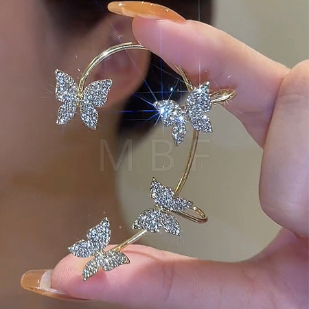 Alloy Rhinestone Cuff Earrings FS-WGFB378-02-1