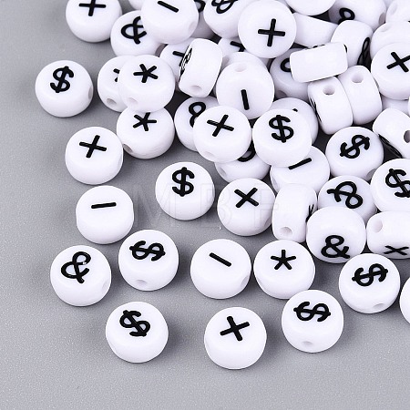 Opaque Acrylic Beads SACR-Q001-10C-1