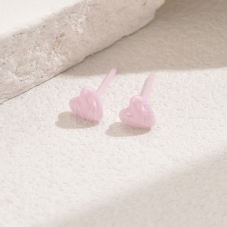 Heart Porcelain Stud Earrings WG0016-4-1