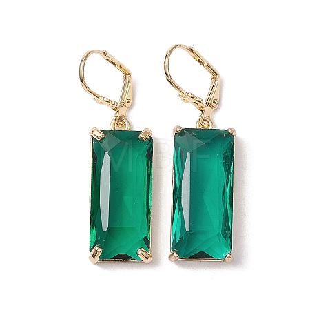 Glass Leverback Earring EJEW-C077-03KCG-01-1