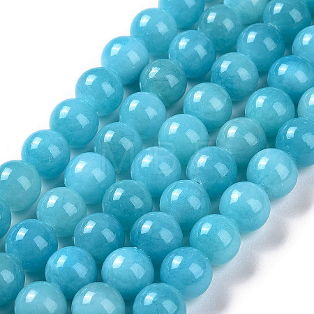 Natural Mashan Jade Round Beads Strands X-G-D263-8mm-XS28-1