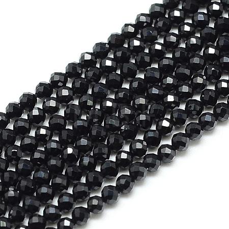 Natural Black Spinel Beads Strands G-S152-01-3mm-1