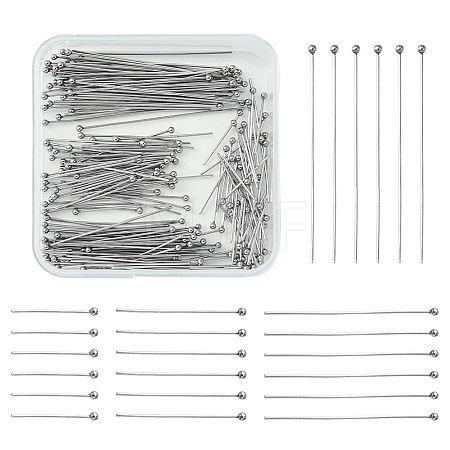 200Pcs 4 Styles 304 Stainless Steel Ball Head Pins for Craft Jewelry Making STAS-YW0001-71-1