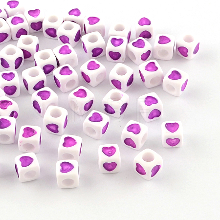 Opaque Acrylic European Beads OPDL-S078-06-1
