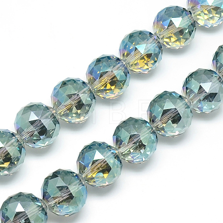 Electroplate Glass Bead Strands EGLA-S137-01-1
