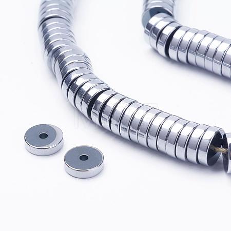 Electroplate Non-Magnetic Synthetic Hematite Beads Strands G-F510-03P-8mm-1