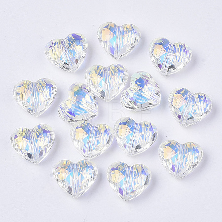 Transparent K9 Glass Beads GGLA-S056-7x8-001AB-1