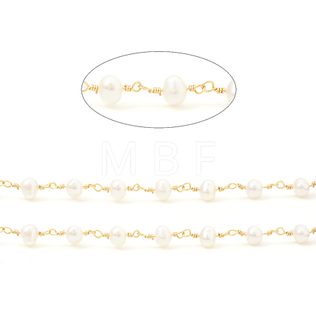 3.28 Feet Brass Handmade Beaded Chain X-CHC-I031-05B-1