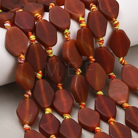Natural Carnelian Beads Strands G-A321-R06-01-1