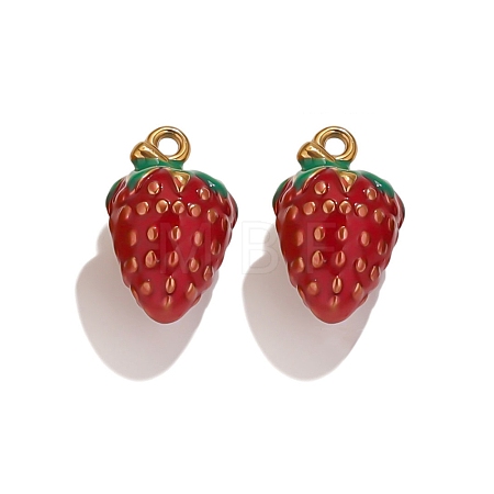 304 Stainless Steel Enamel Charms STAS-P402-02D-01-1