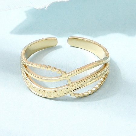 Irregular 304 Stainless Steel Cuff Open Rings SA-CBA5136-04G-1