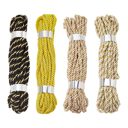 4 Rolls 4 Colors Polyester Cord OCOR-PH0005-11-1