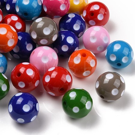 Mixed Chunky Bubblegum Acrylic Beads X-SACR-S146-20mm-M-1