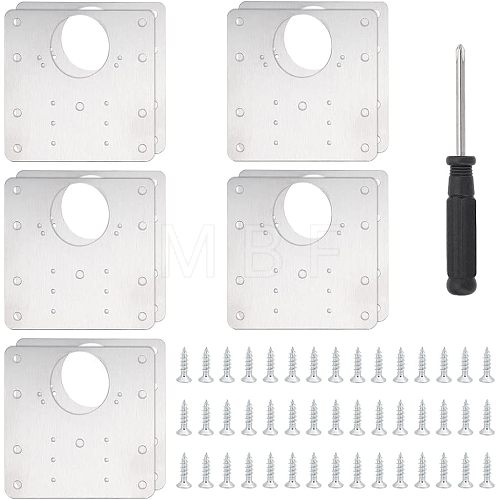 Unicraftale 10 Sets 430 Stainless Steel Mounting Plate AJEW-UN0001-33-1