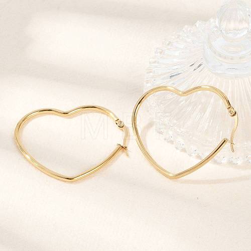 201 Stainless Steel Hoop Earrings EJEW-A052-12A-1