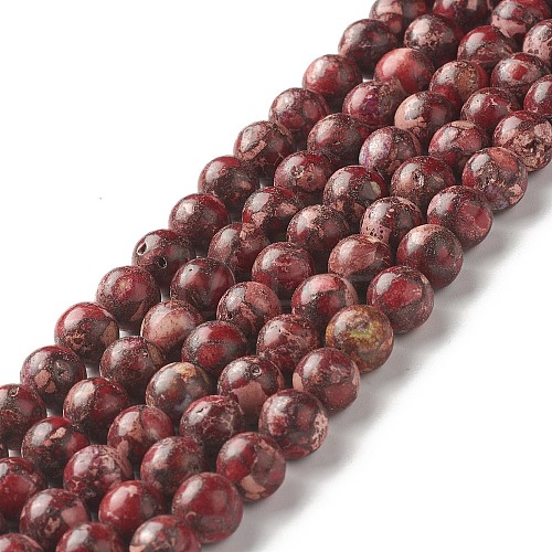 Natural Imperial Jasper Beads Strands G-I122-8mm-19-1