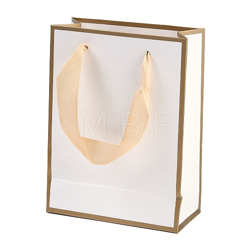 Rectangle Paper Bags with Ribbon Handles CARB-L011-01D-01-1