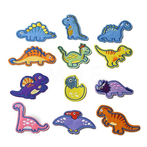 Dinosaur Theme Computerized Embroidery Appliques PATC-WH0007-12-1