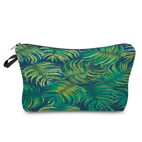 Leaf Pattern Polyester Waterpoof Makeup Storage Bag PW-WG6F8DA-04-1