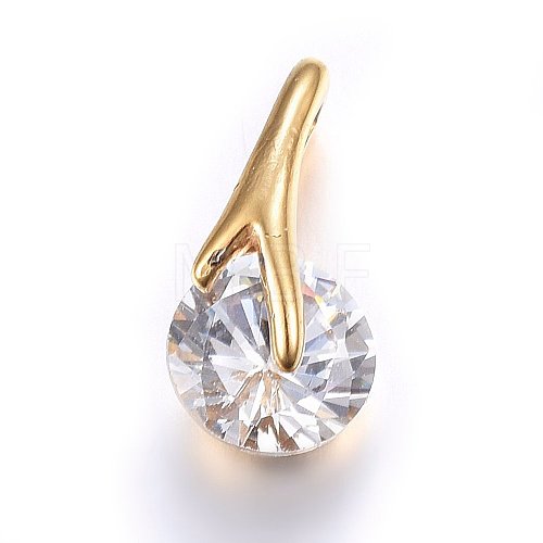 Cubic Zirconia Charms STAS-P216-10G-1