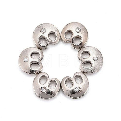 Letter Slider Beads for Watch Band Bracelet Making ALRI-O012-B-NR-1