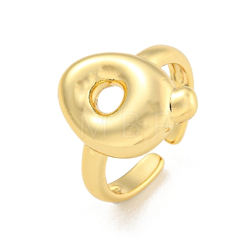 Brass Letter Open Cuff Rings for Women RJEW-G313-01Q-G-1