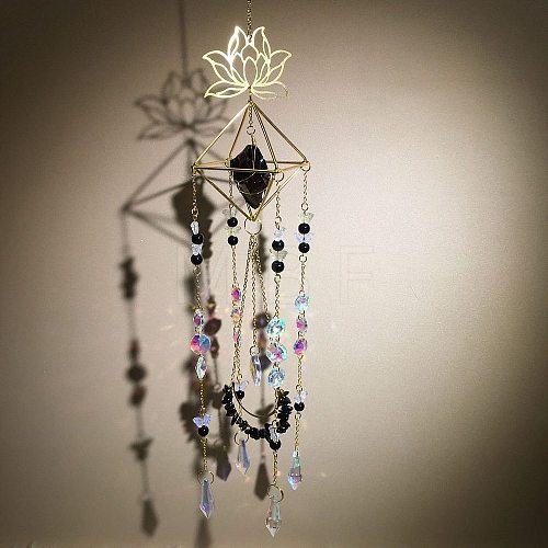 Metal Lotus Hanging Ornaments PW-WG48308-03-1