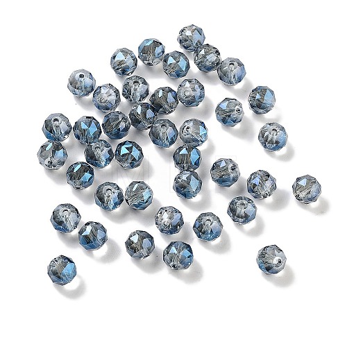 Electroplate Round Glass Beads  EGLA-A043-01-FR02-1