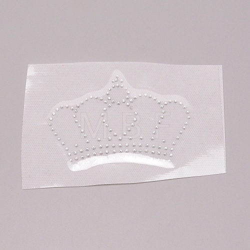 Crown Glitter Hotfix Rhinestone DIY-WH0268-06-1