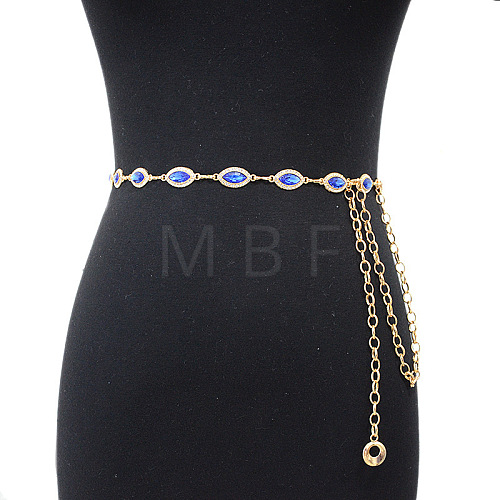 Alloy Rhinestone Horse Eye Link Waist Chains WGF5282-03-1