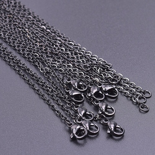 Unisex 304 Stainless Steel Cable Chain Necklaces VJ7708-9-1