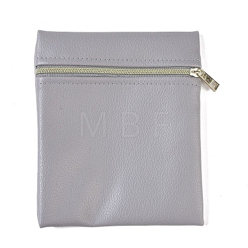 Imitation Leather Jewelry Storage Zipper Bags ABAG-G016-01D-04-1