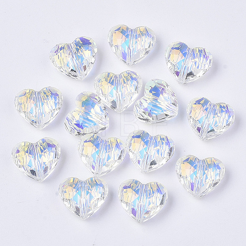 Transparent K9 Glass Beads GGLA-S056-7x8-001AB-1