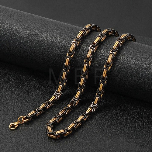 Titanium Steel Byzantine Chains Necklaces for Men FS-WG56795-133-1