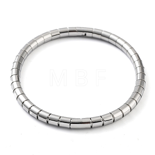 Non-Tarnish 201 Stainless Steel Hinged Bangle STAS-Z057-01F-1