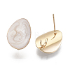 Eco-Friendly Iron Enamel Stud Earring Findings IFIN-N003-29A-M-NR-3