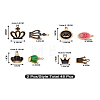 48Pcs 24 Colors Alloy Enamel Charms ENAM-TA0001-23-19