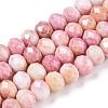 Faceted Electroplated Glass Beads Strands GLAA-C023-02-09-A-1