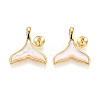 Brass with Shell Enamel Cup Pearl Peg Bails Pin Pendants LS-KK-T079-12G-1