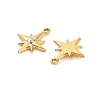304 Stainless Steel Rhinestone Pendant X-STAS-U047-24G-2