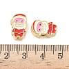 Christmas Brass Enamel Beads KK-I474-G19-3