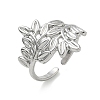 304 Stainless Steel Cuff Open Rings for Women RJEW-L341-02D-P-4
